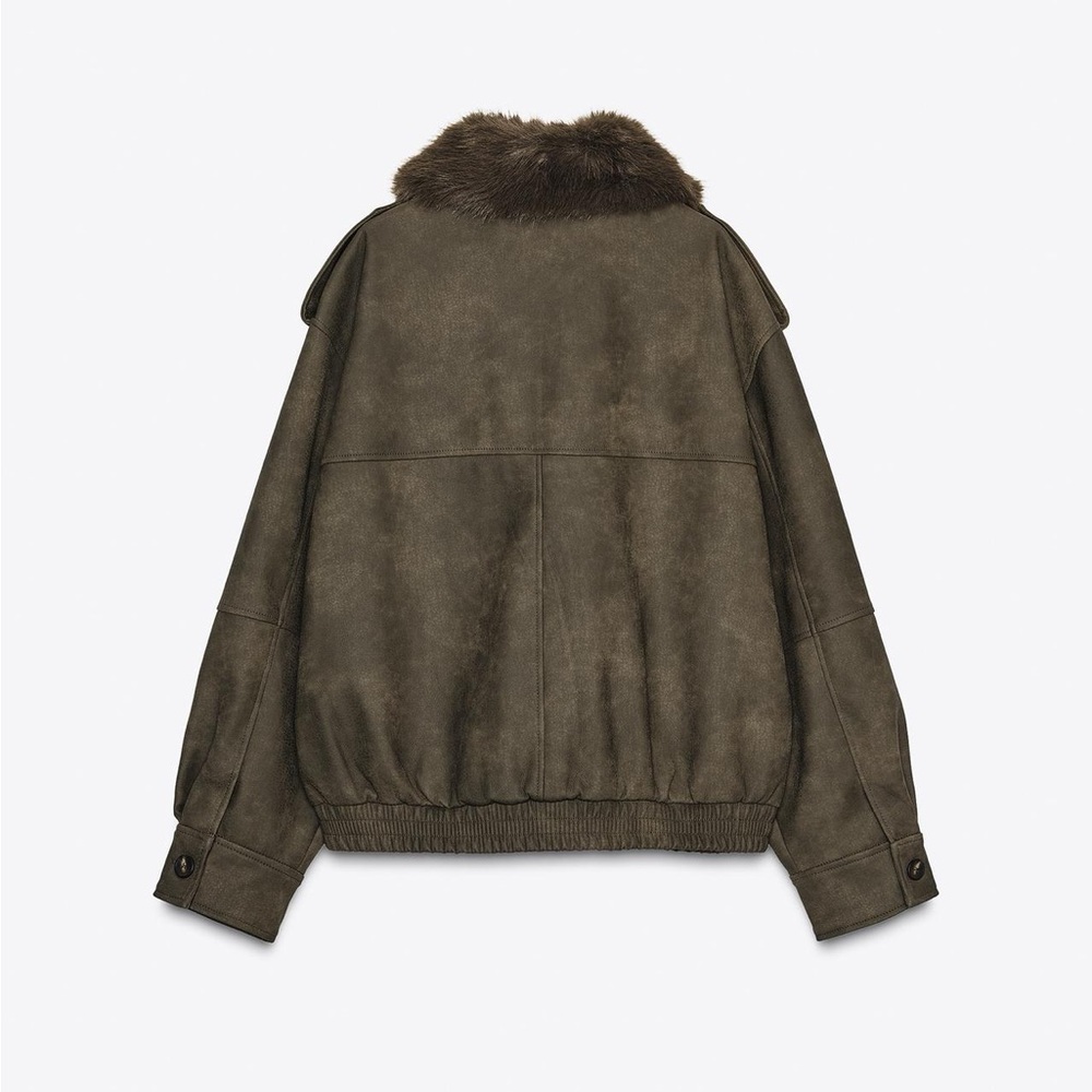 Zara women’s brown faux suede jacket size small - Picture 7 of 9